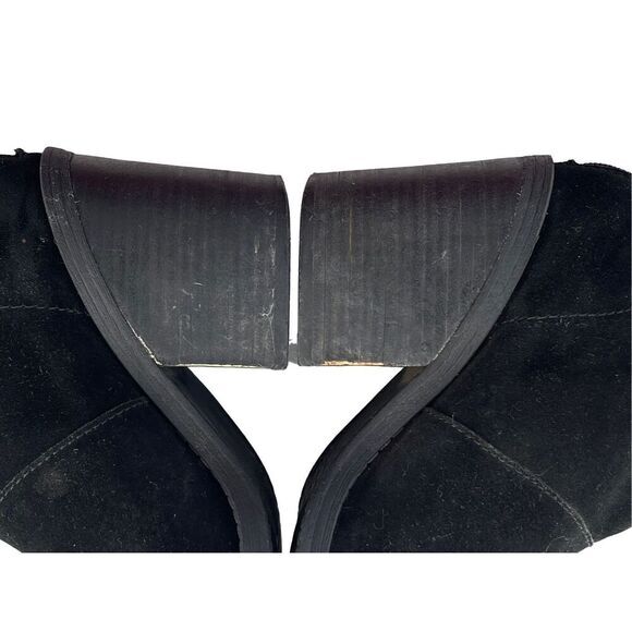 Steve‎ Madden Black Leather Suede Ankle Booties Boots Size 7.5 - Picture 6 of 11